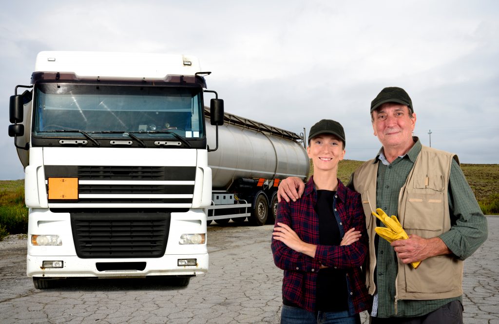 father daughter truck driver due with their new used truck